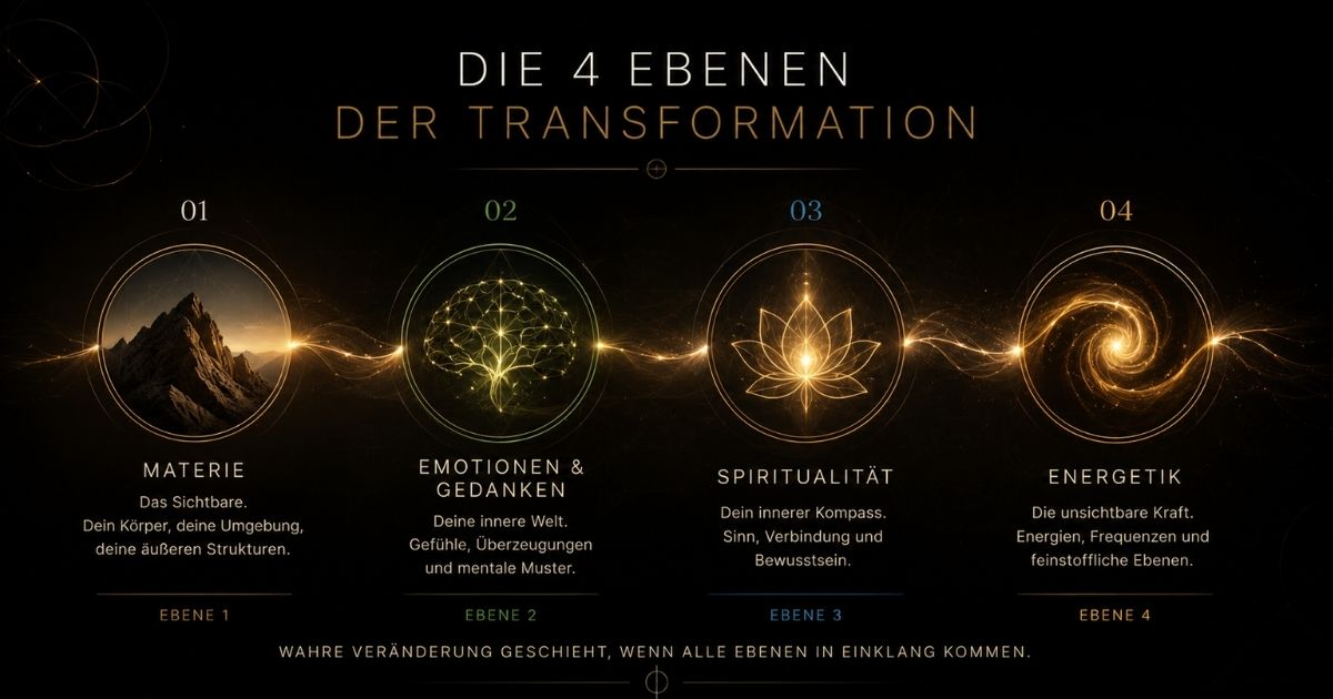 Die 4 Ebenen der Emotionalen Alchemie – Materie, Gedanken, Spiritualität, Energetik
