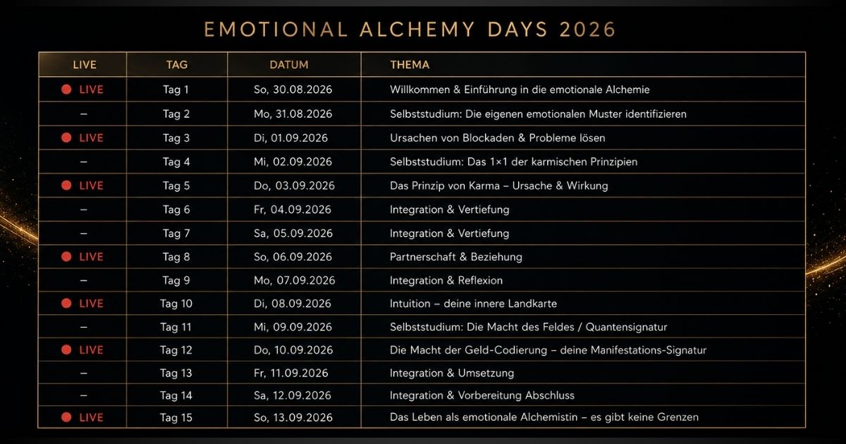 Emotional Alchemy Kalender 2026
